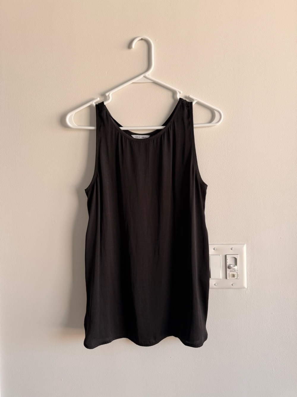Naked Zebra Black Sleeveless Scoop Neck Tank